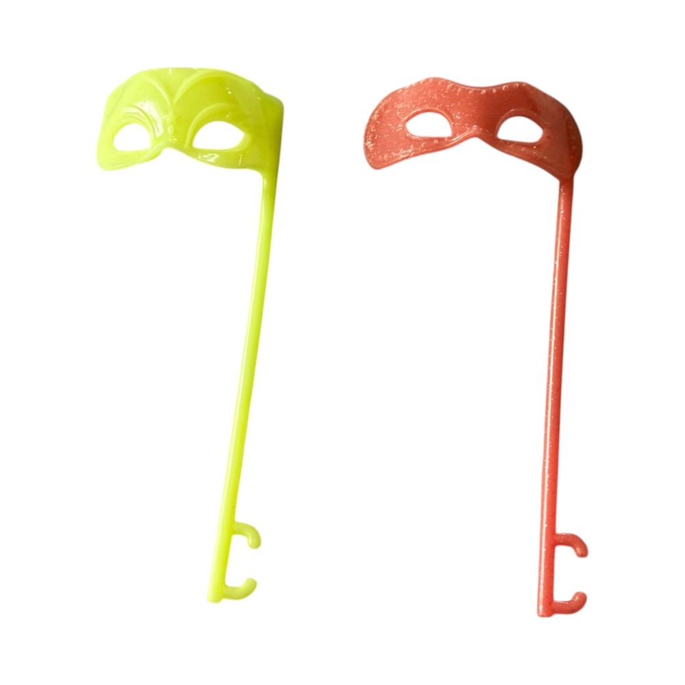 My Scene Masquerade Doll Masks Lot 2 Pink and Neon yellow